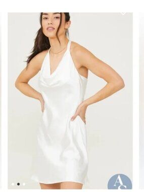 Altar'd State White Satin Dress